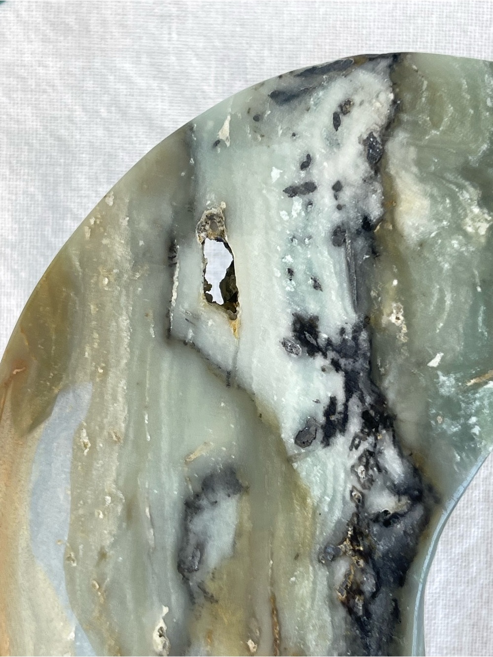 Caribbean Calcite Crystal Moon Carving Ceiling Hanging Decor - Picture 3 of 7